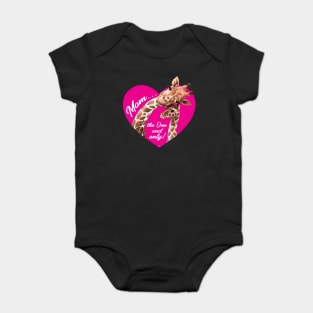 Mom the one and only Giraffes Baby Bodysuit